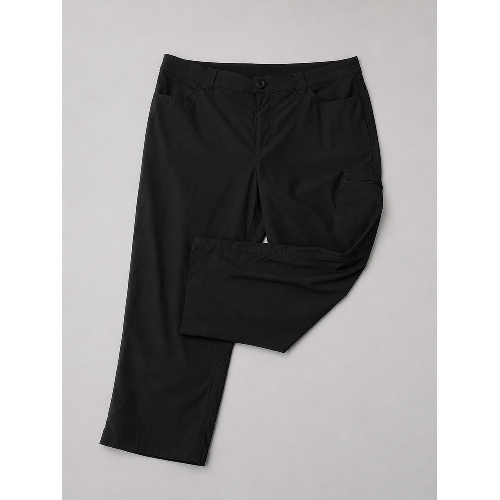 Eddie Bauer Womens 6 Black WR Tech Capri Pants Water Resistant Hiking Outdoor
